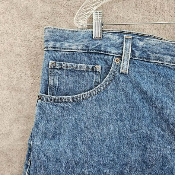 Levis High Waisted Mom Shorts 20W Medium Blue Wash Denim Jean Jorts Cotton Plus - Picture 3 of 14